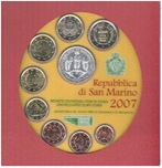2007 SAN MARINO 8p+5 EUROS SET