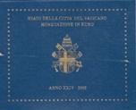 2002 VATICANO SET EUROS 8p. CARTERA