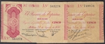 1936/08/30 II REPUBLICA 5 PESETAS  BILBAO Lote 2 b. Ord.Cat.26