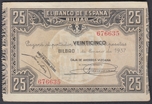 1937/01/01 25 PTS BILBAO. Ord.Cat.28