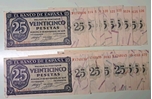 1936/11/21 EE 25 PTAS BURGOS Lote 17 billetes. Ord.Cat.40