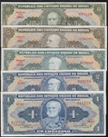 BRASIL LOTE 5 BILLETES. Ord.Cat.14