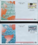 1982 AEROGRAMAS Vuelos 2 Valores