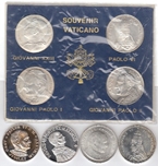 VATICANO lote 8 medallas plata diferentes. Ord.Cat.3