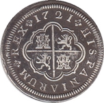 1721 FELIPE V 2 REALES SEGOVIA F