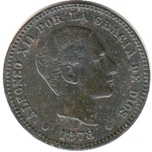 1878 ALF.XII 5 CTMOS. BARCELONA. Ord.Cat.17