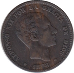 1878 ALF.XII 10 CTMOS. BARCELONA. Ord.Cat.19