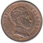 1906*6 ALFONSO XIII 1 Ctmo. MADRID SLV. Ord.Cat.39
