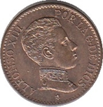 1906*6 ALFONSO XIII 1 Ctmo. MADRID SLV. Ord.Cat.40