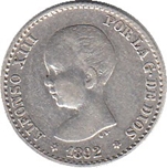 1892*92 ALF.XII 50CTMOS PGM. Ord.Cat.51
