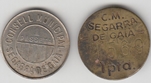 C.M.SEGARRA DE GAIA 1 Pta Niquel + 1 Pta  Latón