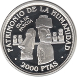1997 UNESCO 2000Pts ISLA PASQUA PLATA