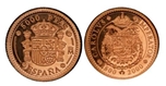 2000 CARLOS V 5000 Ptas ORO ESCUDO IMPER