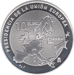 2002 ESPAÑA 10 EUROS PRESIDENCIA CEE