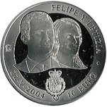 2004 BODA REAL 10 EUROS PLATA