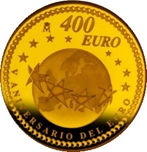 2007 V ANV.EURO 400 EUROS ORO MAPA EUROP