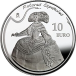 2008 PINTURA - VELAZQUEZ 10 EUROS PLATA