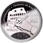 2007 ESPAÑA 12 EUROS TRATADO ROMA S/C