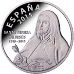 2015 10 EUROS STA TERESA DE JESUS