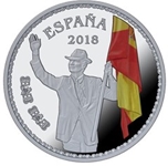2018 50 Aniv. S.M EL REY 10 EUROS ABANDERADO JJOO