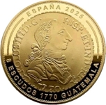 2025 JOYAS NUMISMATICAS 400 EUROS - 8 ESCUDOS 1770 CARLOS III GUATEMALA