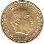 1953*56 ESPAÑA 1 PESETA
