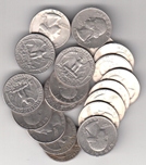 ESTADOS UNIDOS 1/4$ WASHINGTON Lote 20 piezas