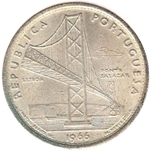 1966 PORTUGAL 20 ESCUDOS PUENTE SALAZAR