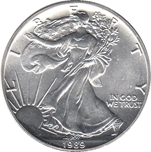 1989 Estados Unidos 1 Dólar - 1 onza plata  EAGLE