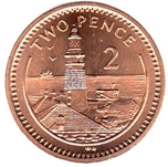 1994 GIBRALTAR 2 PENCE FARO Lote 13 piezas