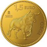2022 ONZA BULLION ORO TORO 1,5 EUROS