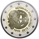2010 PORTUGAL 2 EUROS CENT. REPUBLICA