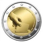 2011 MALTA 2 EUROS 1ª ELECCIONES