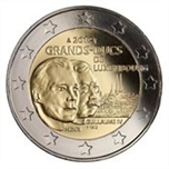 2012 LUXEMBURGO 2 EUROS HENRI y GUILLERMO IV