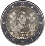 2012 LUXEMBURGO 2 EUROS BODA PRINCIPE