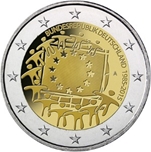 2015 ALEMANIA 2 EUROS BANDERA EUROPEA