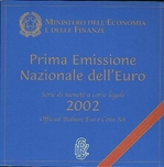 2002 ITALIA SET EUROS 8p.