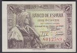 1945/06/15 EE 1 PESETA REINA ISABAL SIN SERIE. Ord.Cat.47