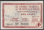 1937 CM.VILANOVA GELTRU 1PTA T.3311. Ord.Cat.69